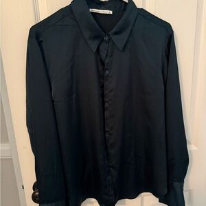 Abercrombie & Fitch Dark Green Silk Shirt
